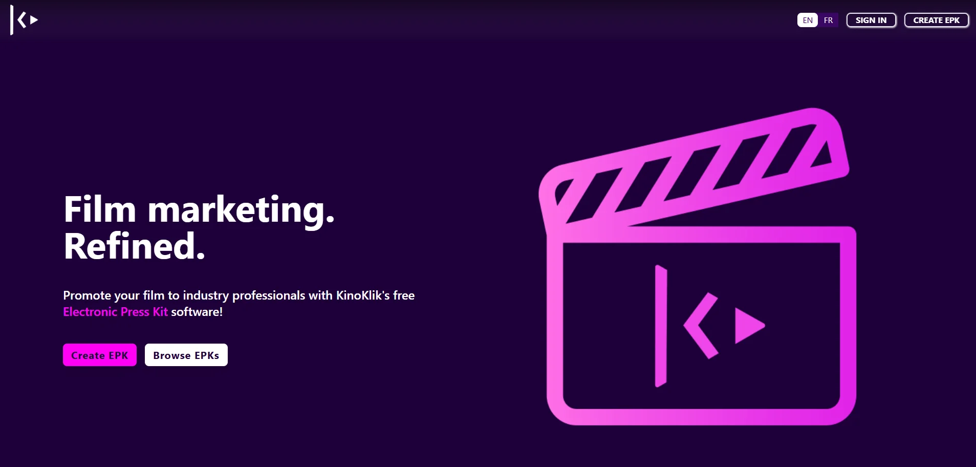 KinoKlik Landing Page