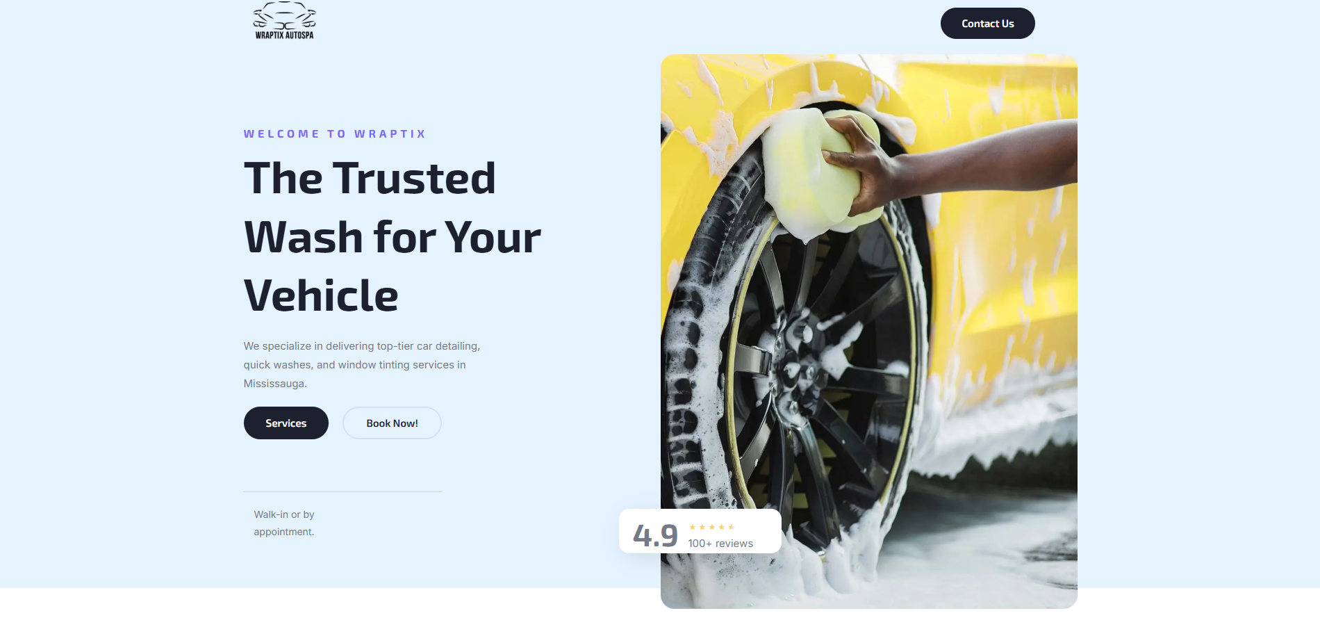 Wraptix Autospa Landing Page
